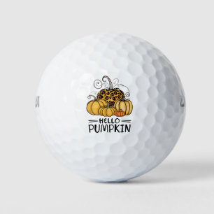 Hello Pumpkin Lover Fall Season Autumn Thanksgivin Golf Balls