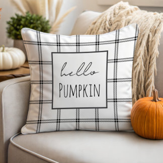 Hello Pumpkin Modern Farmhouse Pillow | Minimalist