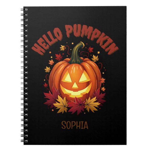 Hello Pumpkin Personalised Notebook (Front)