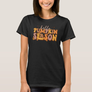 Hello Pumpkin Season Autumn Fall Y'all Thanksgivin T-Shirt