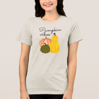 Hello Pumpkin Season Fall Vibes Pumpkin Spice Tri-Blend Shirt
