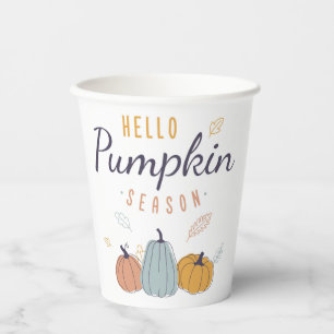 Hello Pumpkin Season Paper Cups