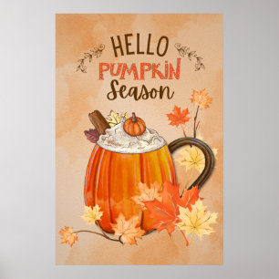 Hello Pumpkin Season Poster (Various Sizes)