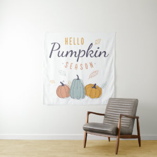 Hello Pumpkin Season Tapestry