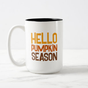 Hello Pumpkin Season Two-Tone Coffee Mug