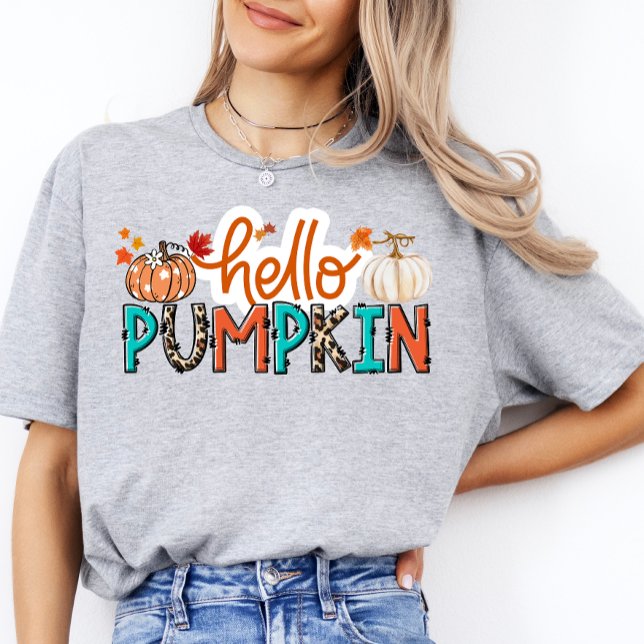 Hello Pumpkin Shirt Halloween Autumn Tee Fall Vibe (Creator Uploaded)