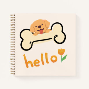 Hello Pup: Cheerful Notebook