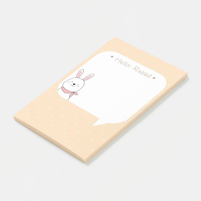 Hello Rabbit Post-it Notes (Angled)