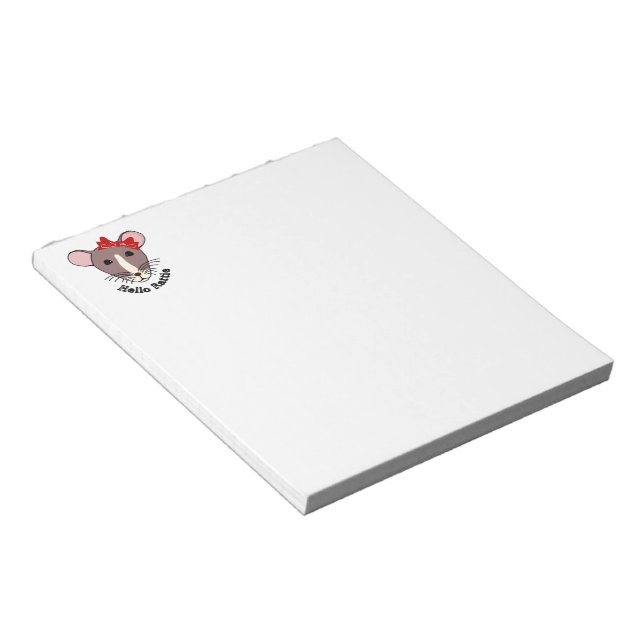 Hello Rattie Notepad (Angled)