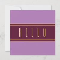 HELLO Refined Burgundy Lavender Purple Stripes