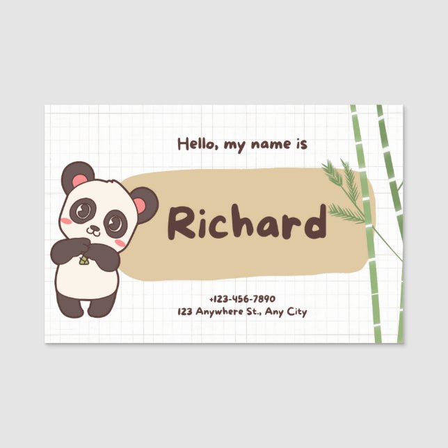 Hello Richard Classic Name Tag (Front)