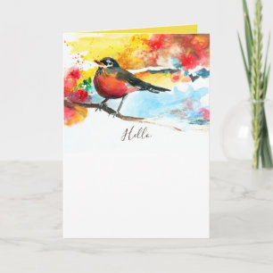 Hello Robin Greeting Standard Card