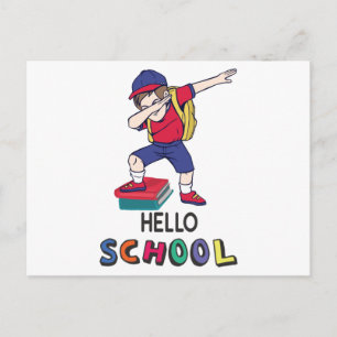 Hello School Postcard
