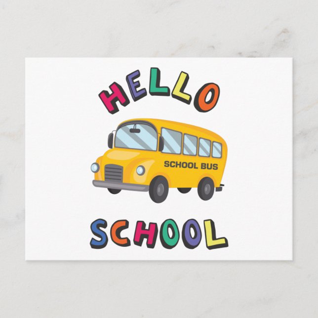 Hello School Postcard (Front)