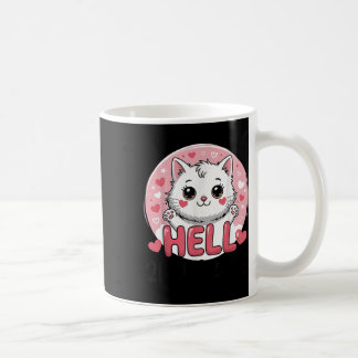 Hello Second 2nd Grade Cute Cat For Girls Back To Coffee Mug