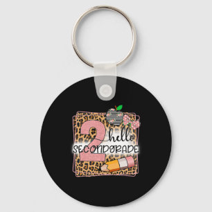 Hello Second Grade 2nd Grade Back To School Teache Key Ring