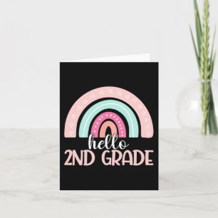 Hello Second Grade Back To School 2nd Grade Teache Card