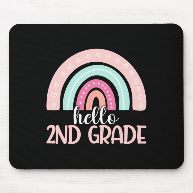Hello Second Grade Back To School 2nd Grade Teache Mouse Pad (Front)