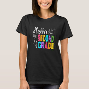 Hello Second Grade Back To School Men Women Boy Gi T-Shirt
