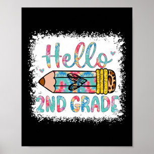 Hello Second Grade Ck To School 2nd Grade Student Poster