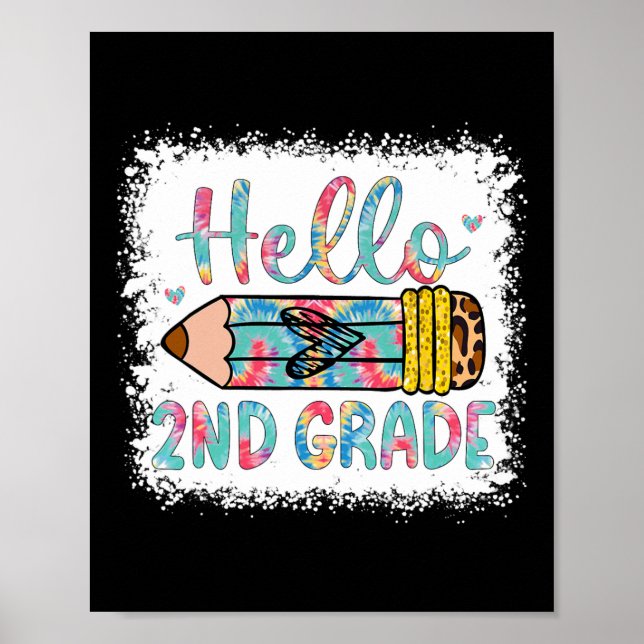 Hello Second Grade Ck To School 2nd Grade Student  Poster (Front)