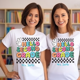 Hello Second Grade Customisable Tshirt