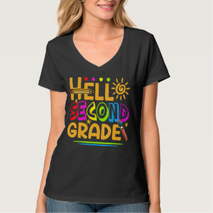 Hello Second Grade  Fun 2nd Grade Back To School T-Shirt