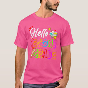 Hello Second Grade Fun 2nd Grade Back To School T-Shirt