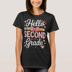 Hello Second Grade Funny Back To School 2th Grade T-Shirt