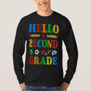 Hello Second Grade  Kids 2nd Grade Class Back to S T-Shirt