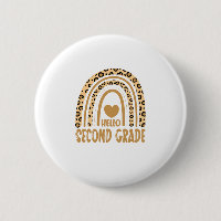 Hello Second Grade-Leopard Rainbow-Back to School