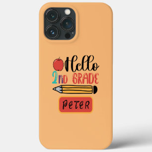 Hello Second Grade Personalised Back to School Fun iPhone 13 Pro Max Case
