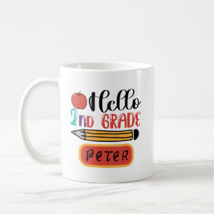 Hello Second Grade Personalised Back to School Fun Coffee Mug