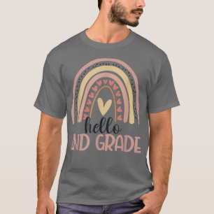 Hello Second Grade Rainbow Back To School 2nd Grad T-Shirt