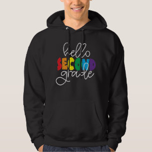 Hello Second Grade School Teacher First Day T-Shir Hoodie