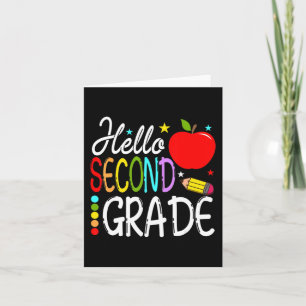 Hello Second Grade Team 2nd Grade Back to School T Card