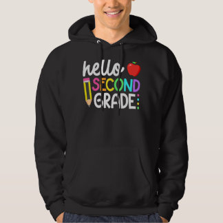 Hello Second Grade Team 2nd Grade Back To School T Hoodie