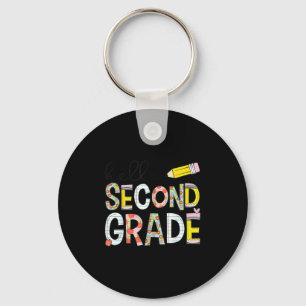 Hello Second Grade Team 2nd Grade Back To School T Key Ring