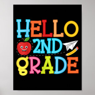 Hello Second Grade Team Back To School Poster