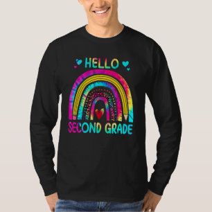 Hello Second Grade Team First Day Of School Tie Dy T-Shirt