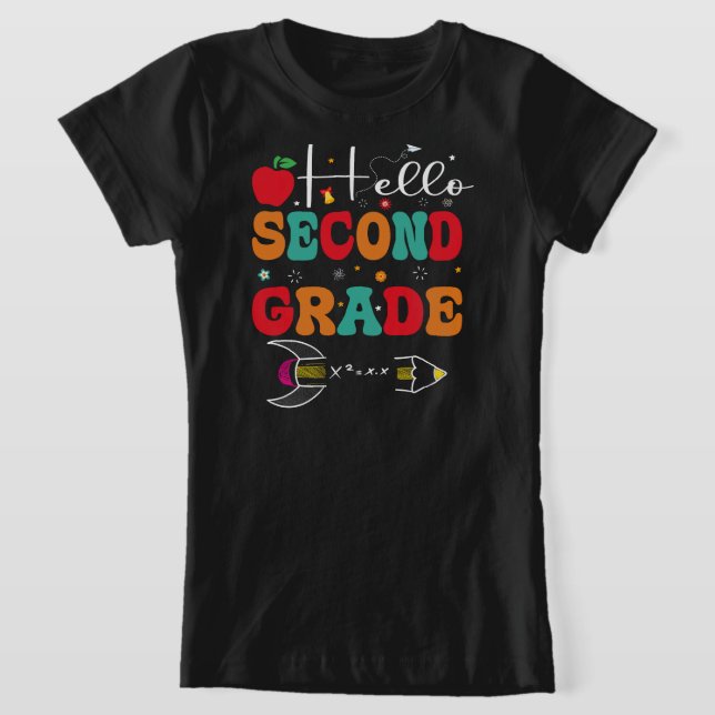 hello seconde grade back to school  T-Shirt (Laydown)
