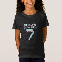 Hello Seven 7 Year Old 7th Birthday Girl Age 7