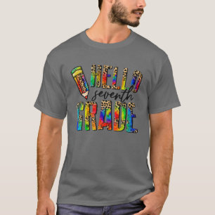 Hello Seventh Grade 7Th Tie Dye Student Back To Sc T-Shirt