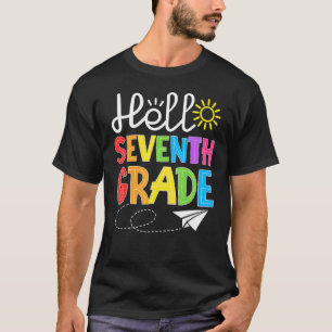 Hello Seventh Grade Fun 7Th Grade Backto School    T-Shirt