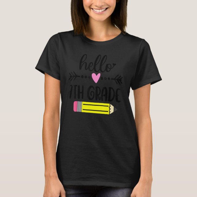 Hello Seventh Grade Team 7th Grade Back To School  T-Shirt (Front)