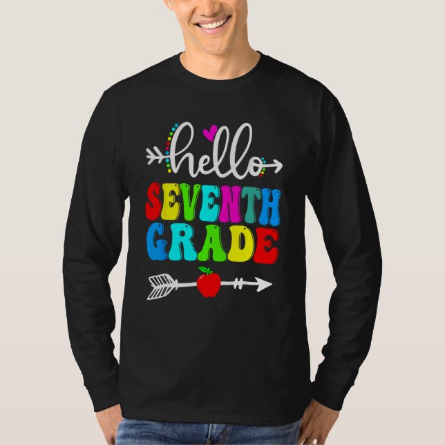 Hello Seventh Grade Team 7th Grade Back To School  T-Shirt (Front)