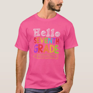 Hello Seventh Grade Team 7th Grade Back To School T-Shirt