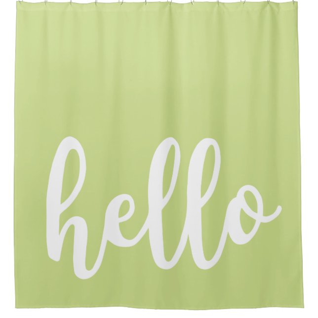 Hello Shower Curtain (Front)
