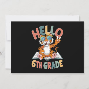 Hello Sixth Grade Tiger Lover Back to School Invitation