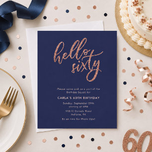 Hello Sixty 60th Birthday Invitation